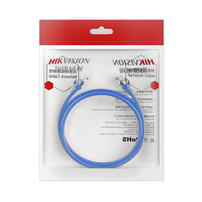 [DS-1NP6UEC0-200-B] Cable de Parcheo (Patch Cord) / UTP / Cat. 6 (24 AWG) / 2 Metros (6.56 Pies) / Color Azul / Ideal para PoE+ / Interior