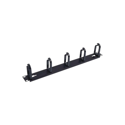 Organizador de Cables con 5 anillos, 1U, 19 Color negro