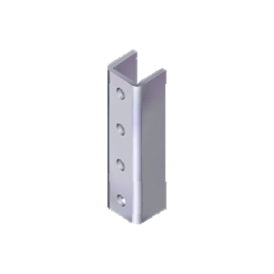 [ANC-HH01] Herraje Cople Para Unicanal 4 X 4 cm de 4 Perforaciones.