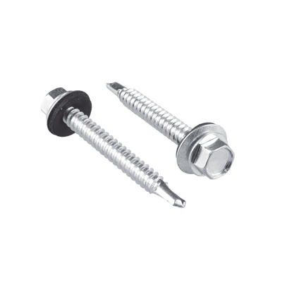 [SYS-PHR-14112] Tornillo - Pija cabeza hexagonal con rondana y punta de broca #14 x 1-1/2, 50 piezas.