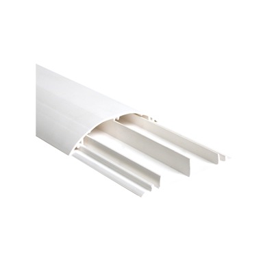 Ducto media caña color blanco de dos vias, de PVC auto extinguible, 90.5 x 19.7 x 1220mm (9400-01250)