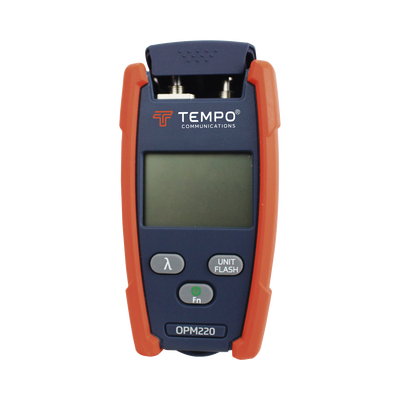 [OPM-220] Medidor de Alta Potencia (Micro OPM) para Fibra Óptica con Localizador Visual de Fallos (VFL), Entrada Universal de 2.5 mm (para Conectores SC, ST y FC), Rango de Medición: -50 a +26 dBm