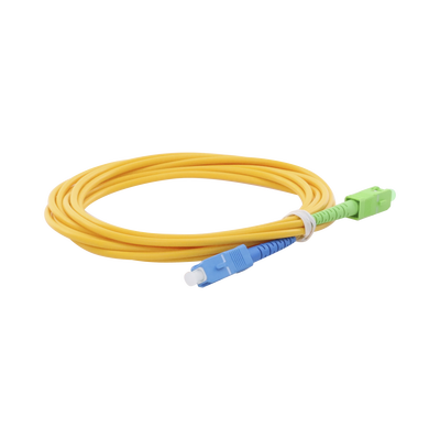 [LPSM3SCUSCAS3] Jumper de Fibra Óptica Monomodo SC/UPC-SC/APC Simplex, Color Amarillo, 3 Metros (9.84 Pies), 3 mm