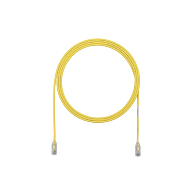 [UTP28SP3YL] Cable de Parcheo TX6, UTP Cat6, Diámetro Reducido (28AWG), Color Amarillo, 0.91 Metros (3 Pies)