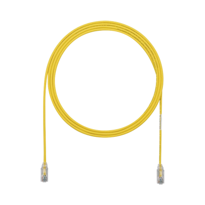 Cable de Parcheo TX6, UTP Cat6, Diámetro Reducido (28AWG), Color Amarillo, 1.52 Metros (5 Pies)