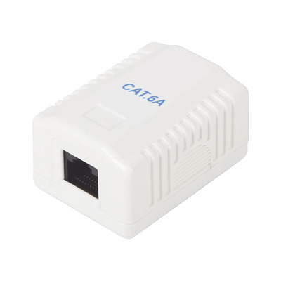 [LP-WP-38-C6A] Caja de Pared con 1 Puerto, Incluye 1 Jack UTP Cat6A