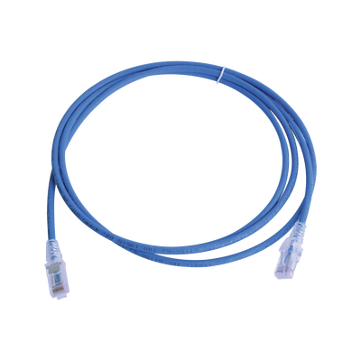 Patch Cord MC6 Modular Cat6 UTP, CM/LS0H, 2.13 Metros (7 Pies), Color Azul, Versión Bulk (Sin Empaque Individual)
