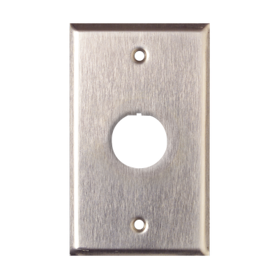 [XFP-S-01-SS] Placa de Pared Reforzada, de Acero Inoxidable, Para Uso Industrial, de 1 Puerto