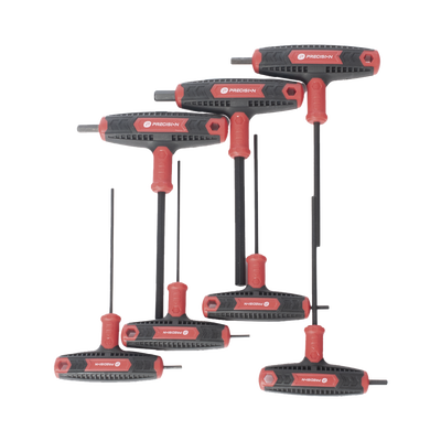 [PST-H03-007] Juego de 7 Llaves Hexagonales ( Allen ) Milimétricas con Mango T.