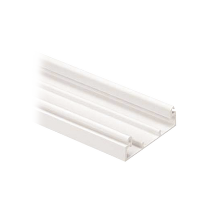 [T45BIW8-A] Base para canaleta T-45, de PVC rígido, con cinta adhesiva y orificios pre-perforados para montaje, 60.3 x 18.5 x 2400 mm, Color Blanco Mate