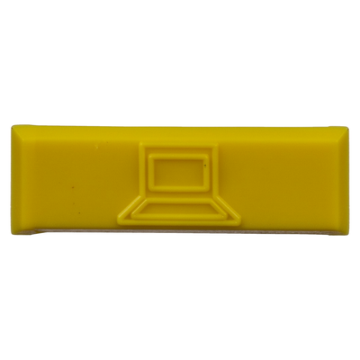 [CIDYL-C] Paquete de 100 Iconos de Datos de Instalación a Presión, Para Jacks Mini-Com de Panduit, De Plástico, Color Amarillo