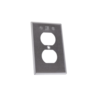 [TR-0422] Tapa rectangular para contacto dúplex de aluminio tipo RR a prueba de intemperie.