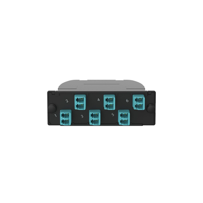 [FC2ZN-12-10AS] Casete OptiCom de Fibra Óptica Multimodo OM4, Con Conector MPO a 6 LC Duplex, Polaridad Método A, Pérdida de Inserción Estándar