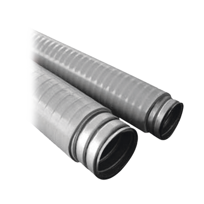 Tubo Flexible tipo Liquidtight de 1 1/2 (38 mm). Acero + Forro PVC. Rollo de 30 Metros.