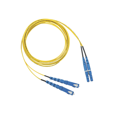 [F92ERLNSNSNM010] Jumper de Fibra Optica Monomodo 9/125 OS2, LC-SC Duplex, OFNR (Riser), Color Amarillo, 10 Metros (32.81 Pies)