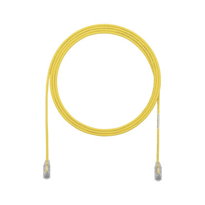 [UTP28X7YL] Cable de Parcheo UTP Cat6A, CM/LSZH, Diámetro Reducido (28AWG), Color Amarillo, 2.13 Metros (7 Pies)