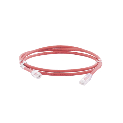 [NK6PC7RDY] Cable de Parcheo UTP Categoría 6, con Plug Modular en Cada Extremo - 2 Metros (6.56 Pies) - Rojo