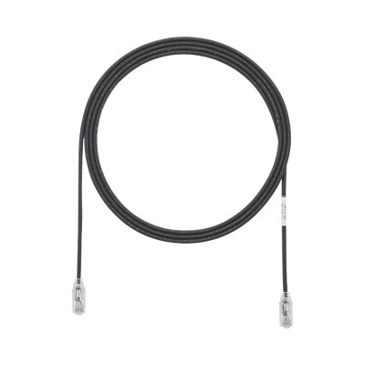 Cable de Parcheo TX6, UTP Cat6, Diámetro Reducido (28AWG), Color Negro, 1.52 Metros (5 Pies)