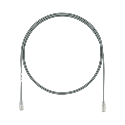 [UTP28X7GY] Cable de Parcheo UTP Cat6A, CM/LSZH, Diámetro Reducido (28AWG), Color Gris, 2.13 Metros (7 Pies)