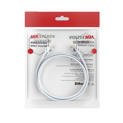 [DS-1NP6UEC0-100-W] Cable de Parcheo (Patch Cord) / UTP / Cat. 6 (24 AWG) / 1 Metro (3.28 Pies) / Color Blanco / Ideal para PoE+ / Interior