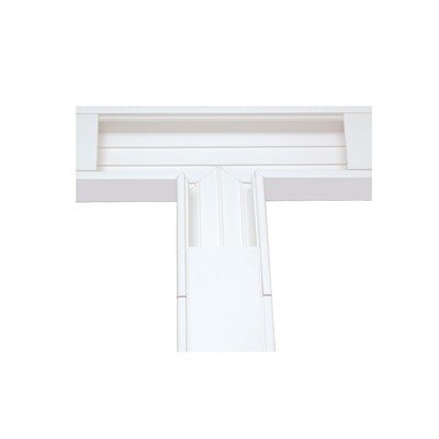 Sección en T color Blanco de PVC auto extinguible, para canaleta TEK-100 (5576-13100)