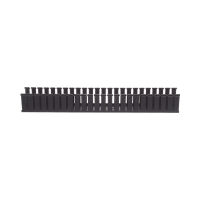 [G4X4BL6] Canaleta Ranurada de PVC sin Tapa, Tipo G, 108 mm de Ancho, 104.1 mm de Alto y 1828.8 mm de Largo, Color Negro