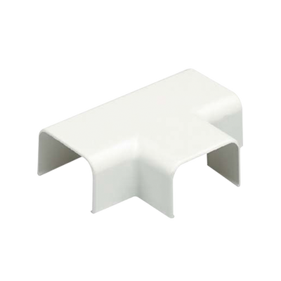 Accesorio en T, para uso con canaleta LD10, material ABS, Color Blanco Mate