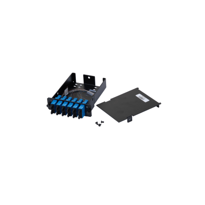[FCS9N-12-03P] Placa Acopladora de Fibra Óptica FAP, Con 12 Pigtails y 6 Conectores SC Duplex (12 Fibras), Para Fibra Monomodo OS1/OS2, Color Azul