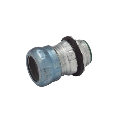 Conector de Compresión Impermeable aislado de Acero Galvanizado para Pared Delgada de 3/4 .