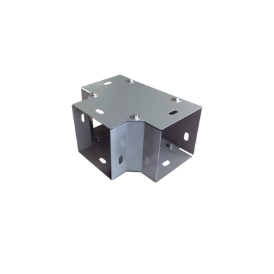 Derivación T horizontal 100 x 100 mm (3.94 x 3.94 pulg.), fabricado en lámina de acero al carbón