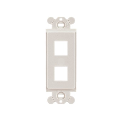 [NK2RMFIW] Marco de Módulo Dúplex, Para Placas Frontales Estándar GFCI, Acepta 2 Módulos Keystone, Color Blanco Mate