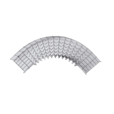 [CH-C90-33/100EZ] Curva Pre-Fabricada Horizontal de 90° con medidas de 33 mm de Peralte y 100 mm Ancho (33/100 mm)