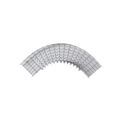 Curva Pre-Fabricada Horizontal de 90° con medidas de 54 mm de Peralte y 300 mm Ancho (54/300 mm)