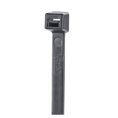 [S48-175-L0] Cincho de Nylon 6.6 StrongHold™, 1220mm largo x 9mm ancho, Color Negro, Cámara impelente, Paquete de 50pz