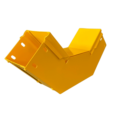 [CHFBVI904X4R8EPK] CHFIBER CURVA VERTICAL INTERIOR A 90° DE ALUMINIO PERALTE 4 ANCHO 4 RADIO 8 CON RECUBRIMIENTO EN PINTURA EPÓXICA, INCLUYE TAPA , UN PAR DE COPLES Y TORNILLERÍA.
