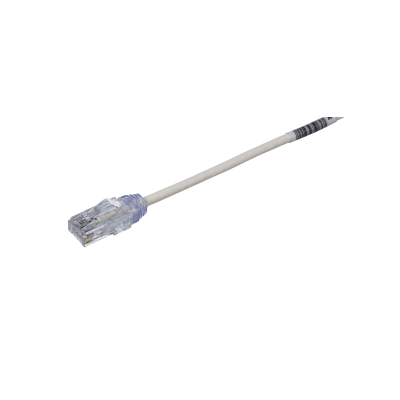 [UTP28SP15] Cable de Parcheo TX6, UTP Cat6, Diámetro Reducido (28AWG), Color Blanco Mate, 4.57 Metros (15 Pies)