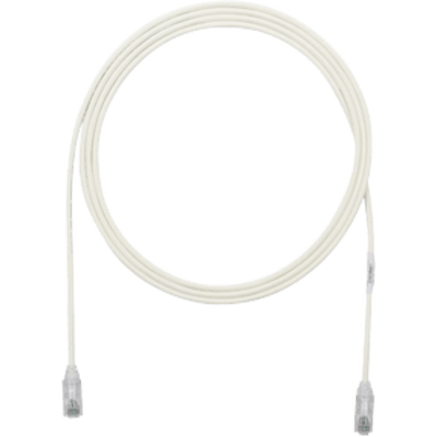 Cable de Parcheo TX6, UTP Cat6, Diámetro Reducido (28AWG), Color Blanco Mate, 2 ft.