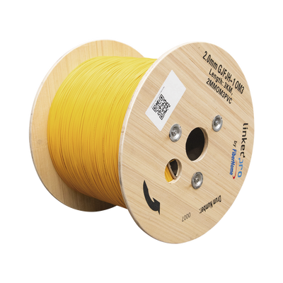Fibra Óptica Multimodo OM3 2 mm Simplex Tight Buffer (900 micras), Precio Por Metro, (Hasta 2000 Metros en un Solo Tramo de Cable)