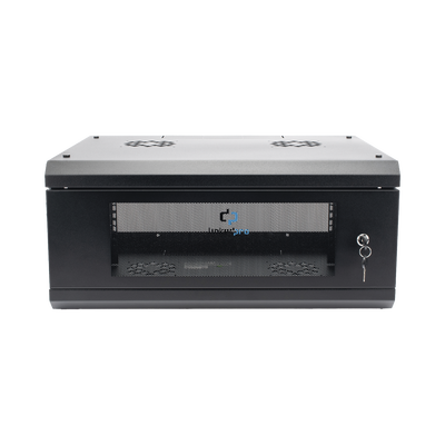 [SR1904LH3G] Gabinete de Pared con Puerta de Cristal Templado, 455 mm de Profundidad, 4U Rack de 19 in, Acero Reforzado