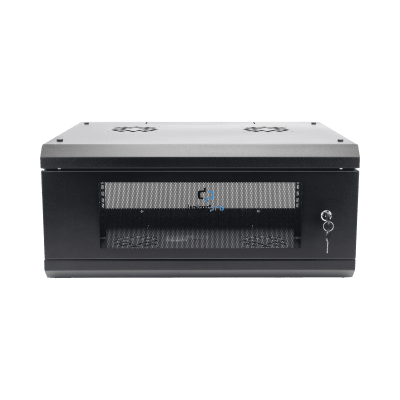 [SR1904LH3GA] Gabinete de Pared con Puerta de Cristal Templado, 635mm de Profundidad, 4U Rack de 19, Acero Reforzado