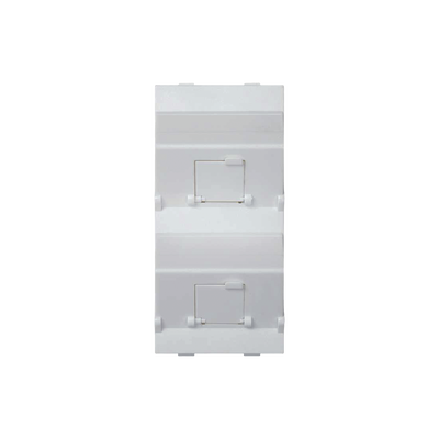 [SMFP2KEYA] (S80BMD64/9) Placa Voz y Datos Inclinada con Guardapolvo y Adaptador Doble para RJ45 Keystone