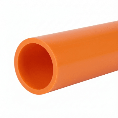 Ducto para Fibra Óptica 1 1/4 Liso RD11, Color Naranja Prelubricado, Rollo de 200 Metros