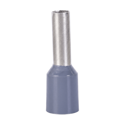 Conector Ferrule | 20AWG | Conductor Latón Estañado | Aislamiento PVC Gris | 25 Piezas por Bolsa