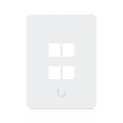 [UACC-WP-KEYSTONE-V-4P] Placa de Pared Vertical Universal para Keystone de 4 Puertos con Cubierta Pintable, Acabado Personalizable, Paquete con 4 Piezas