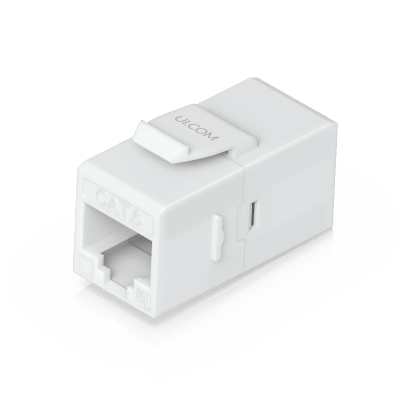 [UACC-KEYSTONE-COUPLER-C6] Keystone Coupler Cat6 Pass-Through para Cable Ethernet, Instalación Snap-In en Patch Panel, Paquete con 12 Piezas
