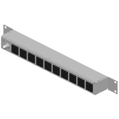 PDU Horizontal / 10 Contactos NEMA 5-15R / Rack 19 in 1UR / 120Vca 15A / Protección con Reestablecedor 15A / Cable 2.5 m (8.2 ft) / Lámina de Acero Rolada en Frío