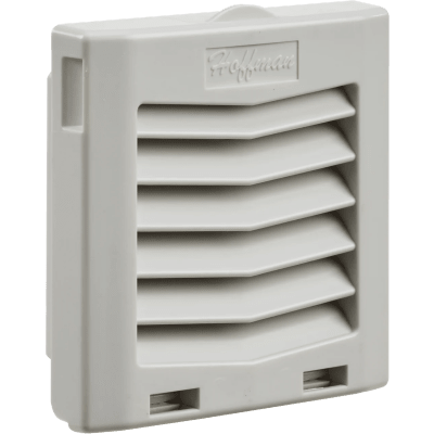 Rejilla de Escape para Ventilador con Filtro HG / Protección IP54 / Compatible con Ventiladores HF05 de 5 in (127 mm) / De Plástico / Color Gris Claro