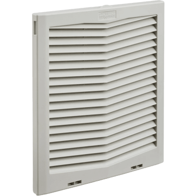 Rejilla de Escape para Ventilador con Filtro HG / Protección IP54 / Compatible con Ventiladores HF13 de 13 in (325 mm) / De Plástico / Color Gris Claro
