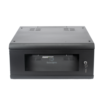 Gabinete de Pared con Puerta de Cristal Templado, 635mm de Profundidad, 4U Rack de 19, Acero Reforzado