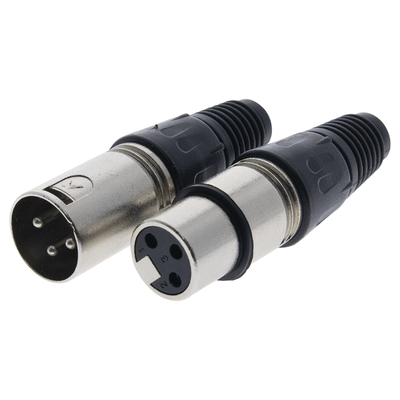 [EP-XLRKIT] Kit Conector XLR Hembra + XLR Macho | Ideal para Conexiones de Micrófonos, Mezcladoras | Equipo de Audio Profesional